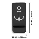 Stainless Steel Religious Anchor Classic Slim Money Clip