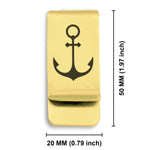 Stainless Steel Religious Anchor Classic Slim Money Clip