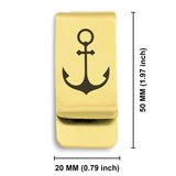 Stainless Steel Religious Anchor Classic Slim Money Clip