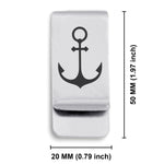 Stainless Steel Religious Anchor Classic Slim Money Clip