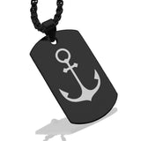 Stainless Steel Religious Anchor Dog Tag Pendant - Comfort Zone Studios