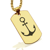 Stainless Steel Religious Anchor Dog Tag Pendant - Comfort Zone Studios