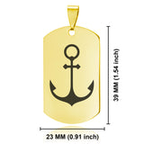 Stainless Steel Religious Anchor Dog Tag Pendant - Comfort Zone Studios