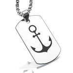 Stainless Steel Religious Anchor Dog Tag Pendant - Comfort Zone Studios