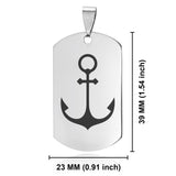 Stainless Steel Religious Anchor Dog Tag Keychain - Comfort Zone Studios