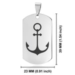 Stainless Steel Religious Anchor Dog Tag Pendant - Comfort Zone Studios