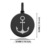 Stainless Steel Religious Anchor Round Medallion Pendant