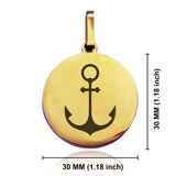 Stainless Steel Religious Anchor Round Medallion Pendant