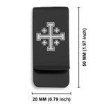 Stainless Steel Religious Jerusalem Cross Classic Slim Money Clip