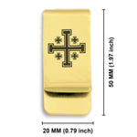 Stainless Steel Religious Jerusalem Cross Classic Slim Money Clip