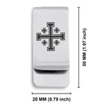 Stainless Steel Religious Jerusalem Cross Classic Slim Money Clip