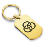 Stainless Steel Religious Trinity Borromean Rings Dog Tag Keychain - Comfort Zone Studios