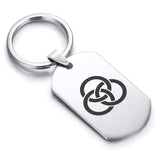 Stainless Steel Religious Trinity Borromean Rings Dog Tag Keychain - Comfort Zone Studios