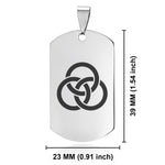 Stainless Steel Religious Trinity Borromean Rings Dog Tag Keychain - Comfort Zone Studios