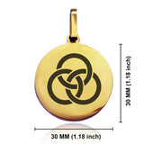 Stainless Steel Religious Trinity Borromean Rings Round Medallion Pendant