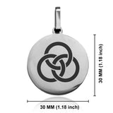 Stainless Steel Religious Trinity Borromean Rings Round Medallion Pendant