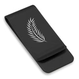 Stainless Steel Religious Palm Branch Classic Slim Money Clip