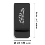 Stainless Steel Religious Palm Branch Classic Slim Money Clip