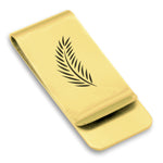 Stainless Steel Religious Palm Branch Classic Slim Money Clip