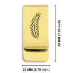 Stainless Steel Religious Palm Branch Classic Slim Money Clip