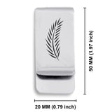 Stainless Steel Religious Palm Branch Classic Slim Money Clip