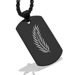 Stainless Steel Religious Palm Branch Dog Tag Pendant - Comfort Zone Studios