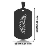 Stainless Steel Religious Palm Branch Dog Tag Pendant - Comfort Zone Studios