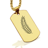 Stainless Steel Religious Palm Branch Dog Tag Pendant - Comfort Zone Studios