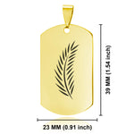 Stainless Steel Religious Palm Branch Dog Tag Pendant - Comfort Zone Studios