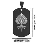 Stainless Steel Vintage Spade Suit Dog Tag Pendant - Comfort Zone Studios