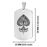 Stainless Steel Vintage Spade Suit Dog Tag Keychain - Comfort Zone Studios