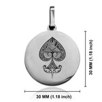 Stainless Steel Vintage Spade Suit Round Medallion Keychain