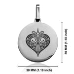 Stainless Steel Vintage Heart Suit Round Medallion Pendant