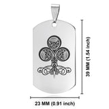 Stainless Steel Vintage Club Suit Dog Tag Keychain - Comfort Zone Studios