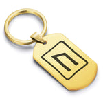 Stainless Steel Elder Futhark Uruz Rune Dog Tag Keychain - Comfort Zone Studios