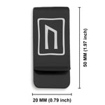 Stainless Steel Elder Futhark Uruz Rune Classic Slim Money Clip