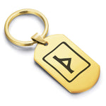 Stainless Steel Elder Futhark Thurisaz Rune Dog Tag Keychain - Comfort Zone Studios