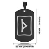 Stainless Steel Elder Futhark Thurisaz Rune Dog Tag Keychain - Comfort Zone Studios