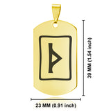 Stainless Steel Elder Futhark Thurisaz Rune Dog Tag Keychain - Comfort Zone Studios