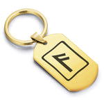 Stainless Steel Elder Futhark Ansuz Rune Dog Tag Keychain - Comfort Zone Studios