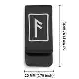 Stainless Steel Elder Futhark Ansuz Rune Classic Slim Money Clip