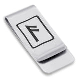 Stainless Steel Elder Futhark Ansuz Rune Classic Slim Money Clip