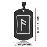 Stainless Steel Elder Futhark Ansuz Rune Dog Tag Keychain - Comfort Zone Studios