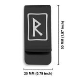 Stainless Steel Elder Futhark Raidho Rune Classic Slim Money Clip