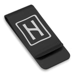 Stainless Steel Elder Futhark Hagalaz Rune Classic Slim Money Clip