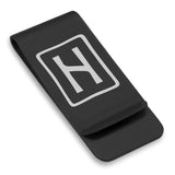 Stainless Steel Elder Futhark Hagalaz Rune Classic Slim Money Clip