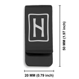 Stainless Steel Elder Futhark Hagalaz Rune Classic Slim Money Clip