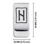Stainless Steel Elder Futhark Hagalaz Rune Classic Slim Money Clip