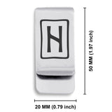 Stainless Steel Elder Futhark Hagalaz Rune Classic Slim Money Clip