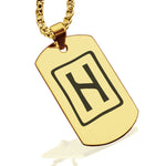 Stainless Steel Elder Futhark Hagalaz Rune Dog Tag Pendant - Comfort Zone Studios